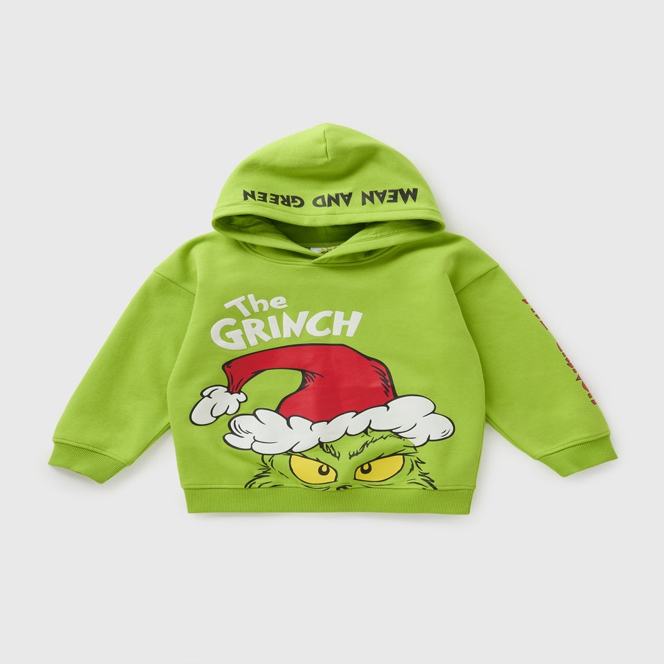 Grinch Boys Green Hoodie (1-13yrs)