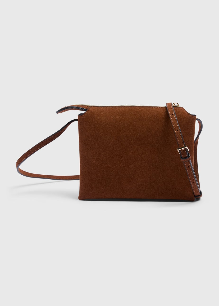 Tan Suede Cross Body Bag