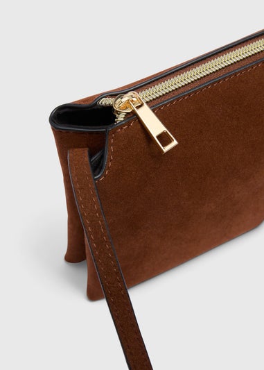 Tan Suede Cross Body Bag