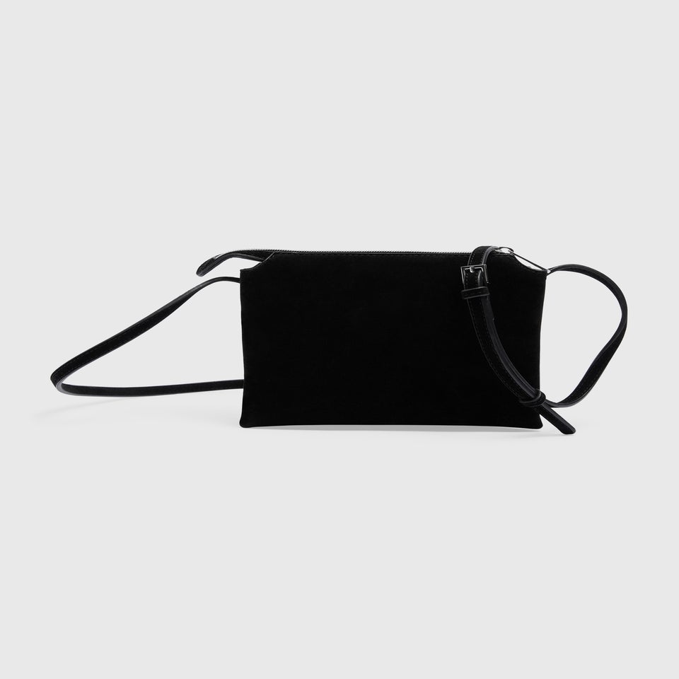 Black Suede Cross Body Bag