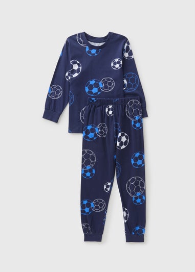 Boys Navy Football Pyjamas (7-13yrs)