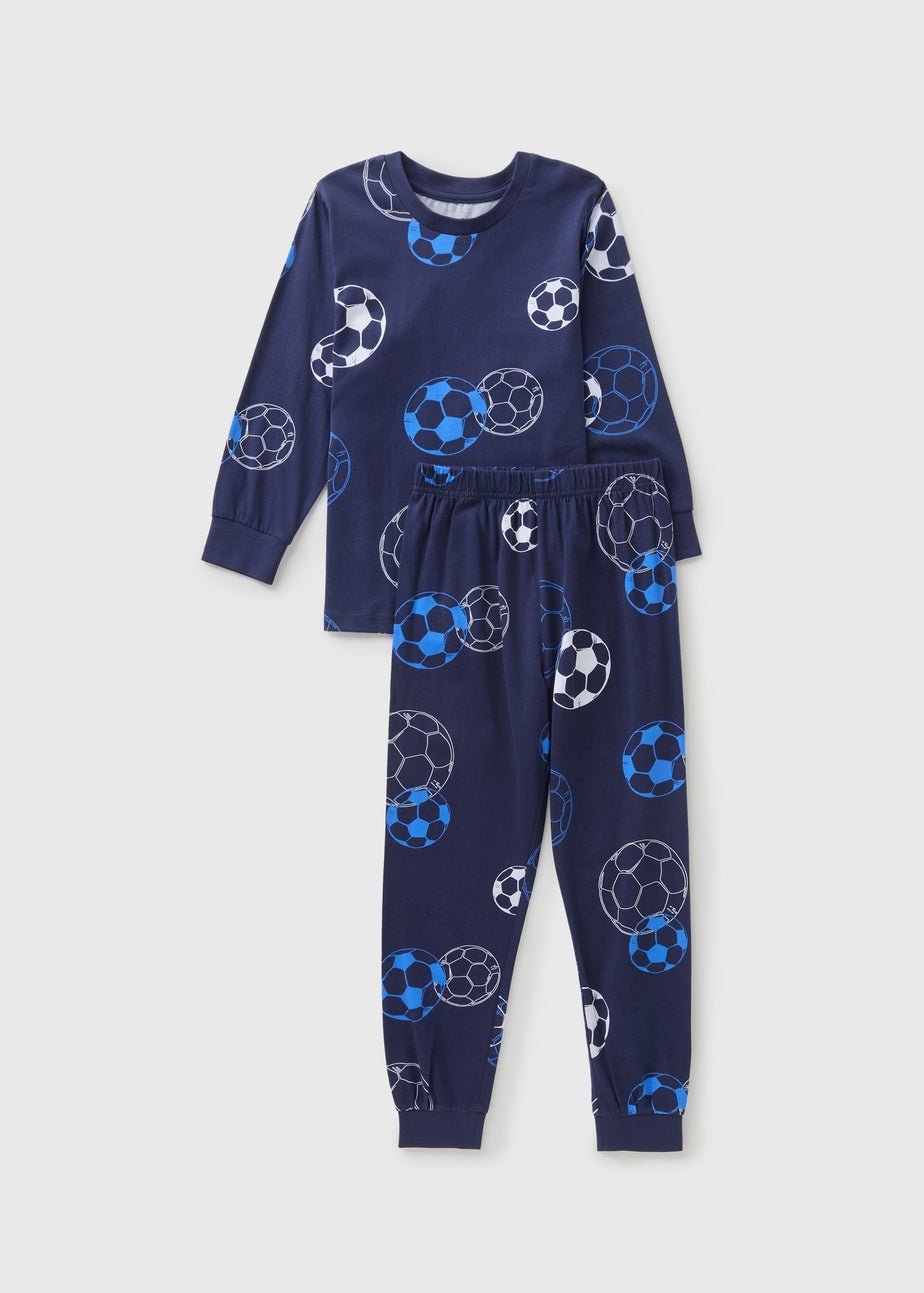 Boys Navy Football Pyjamas (7-13yrs)