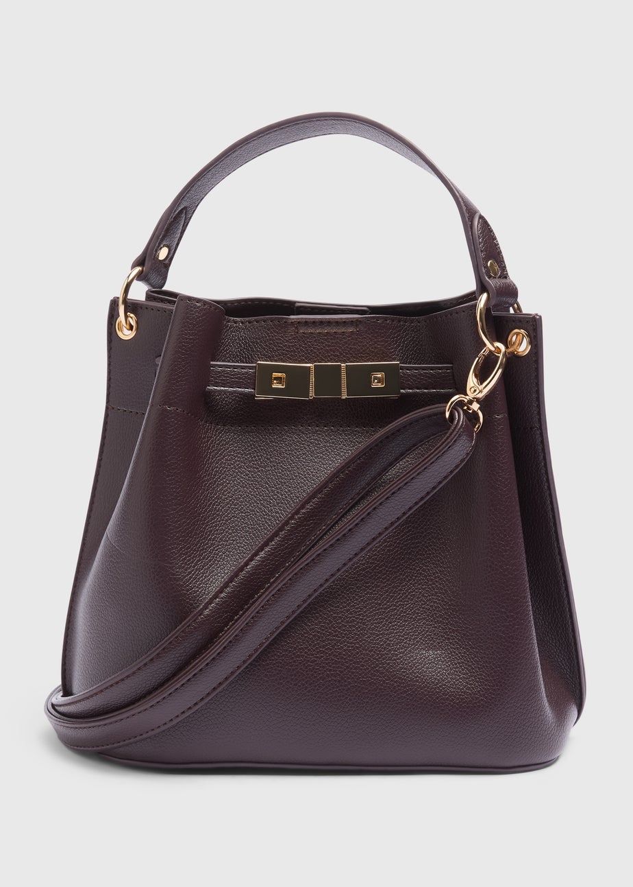 Burgundy Mini Bucket Bag