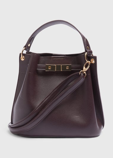 Burgundy Mini Bucket Bag