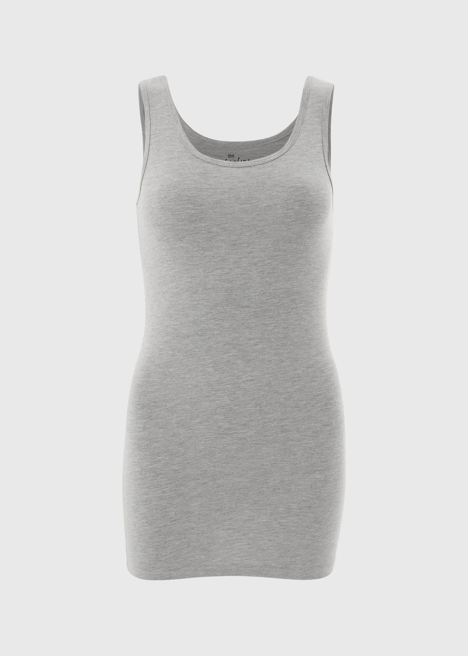 Grey Essential Longline Vest Top