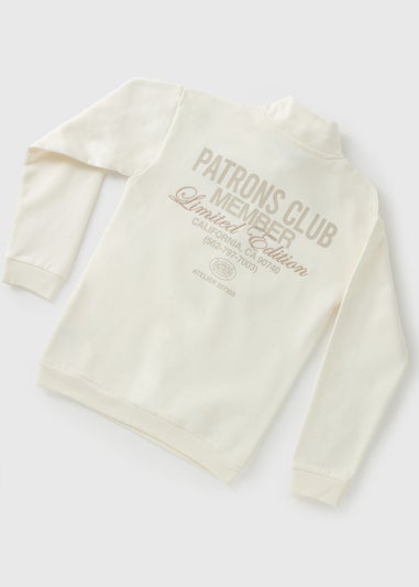 Boys Cream 1/2 Zip Patron's Club Sweatshirt (7-15yrs)