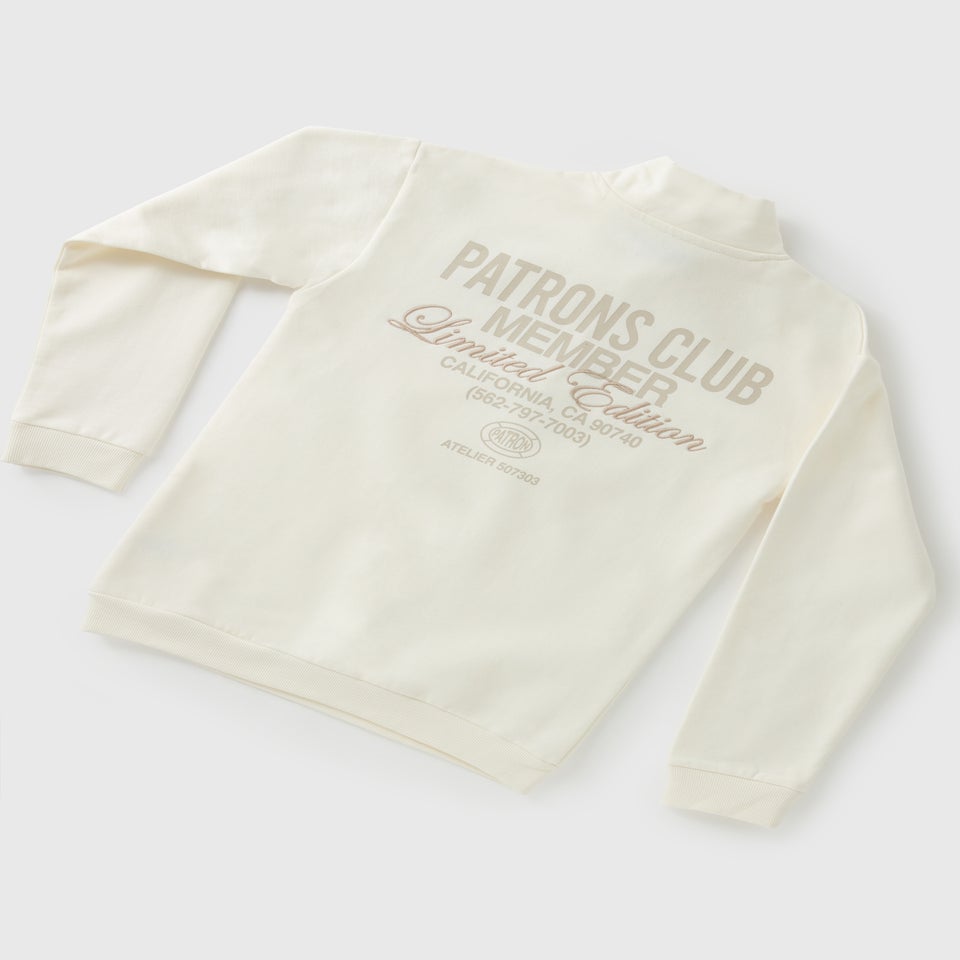 Boys Cream 1/2 Zip Patron's Club Sweatshirt (7-15yrs)