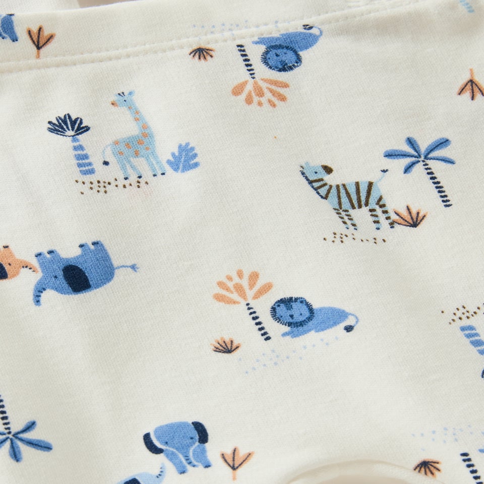 3 Piece Baby Blue Safari Top & Legging Set (Newborn-18mths)