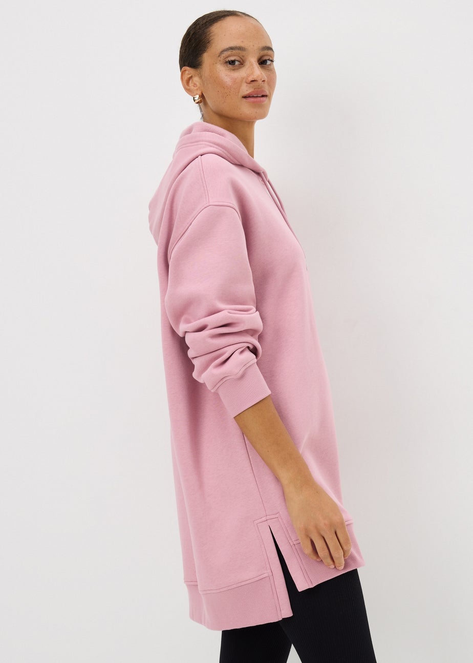 Pink Longline Hoodie
