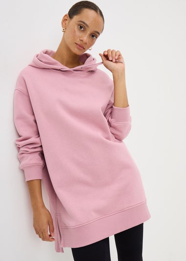 Pink Longline Hoodie
