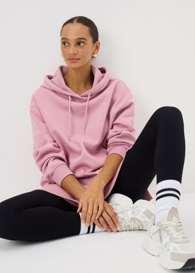 Pink Longline Hoodie