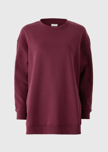 Burgundy Longline Sweatshirt