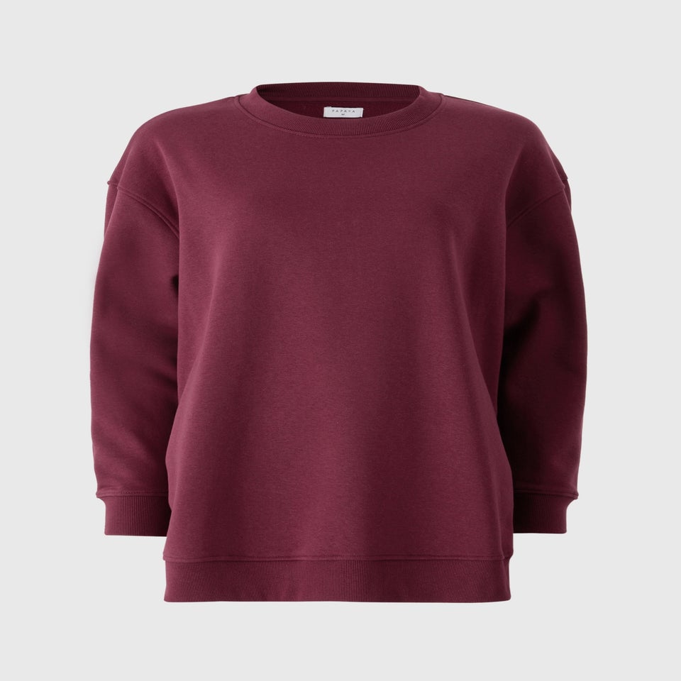 Burgundy Longline Sweatshirt
