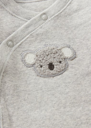 2 Piece Grey Koala Ribbed Bodysuit & Legging Set (Newborn-12mths)