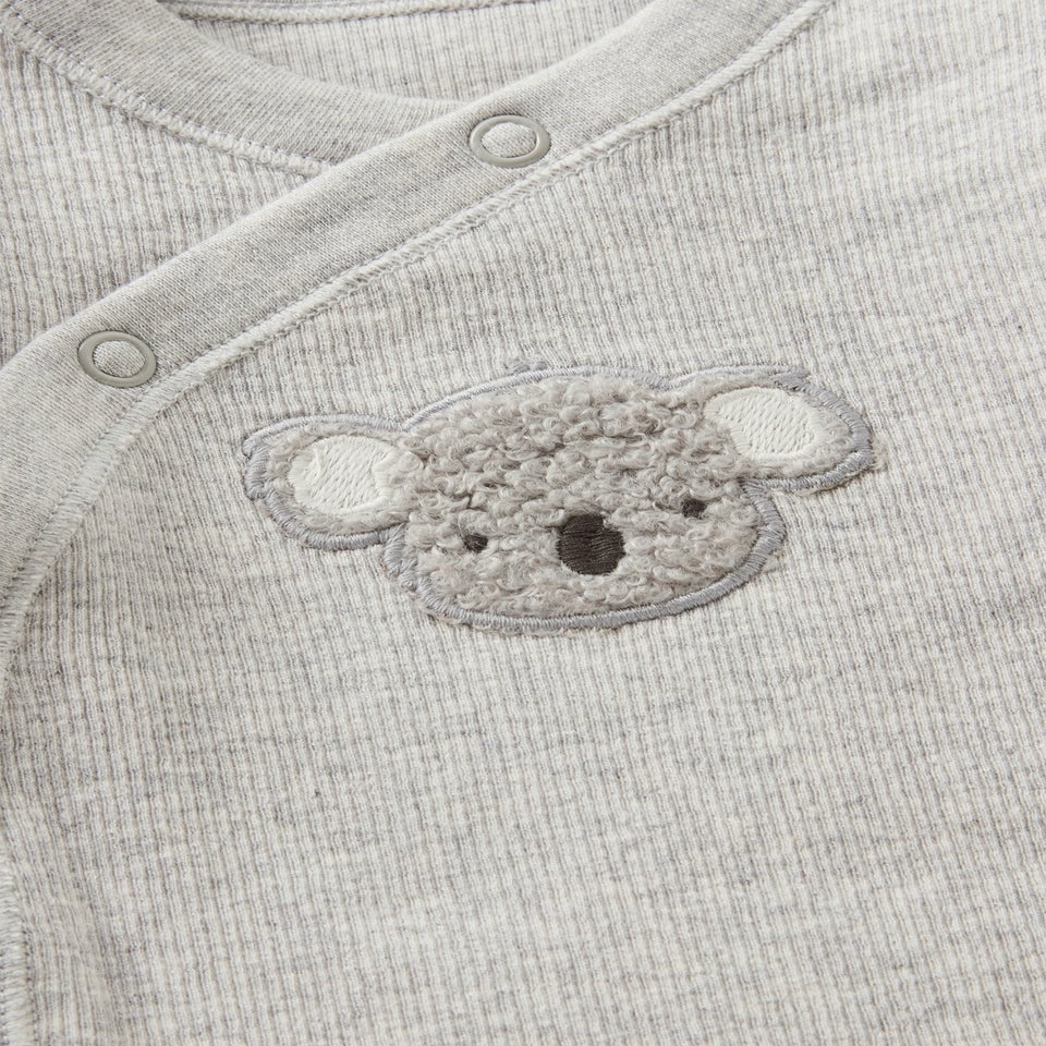 2 Piece Grey Koala Ribbed Bodysuit & Legging Set (Newborn-12mths)