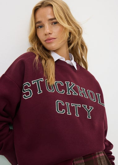 Burgundy Stockholm City Sweatshirt