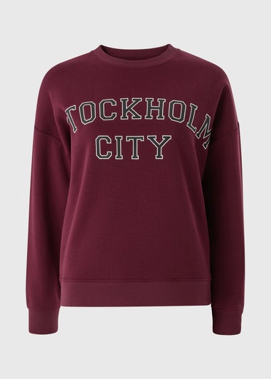 Burgundy Stockholm City Sweatshirt