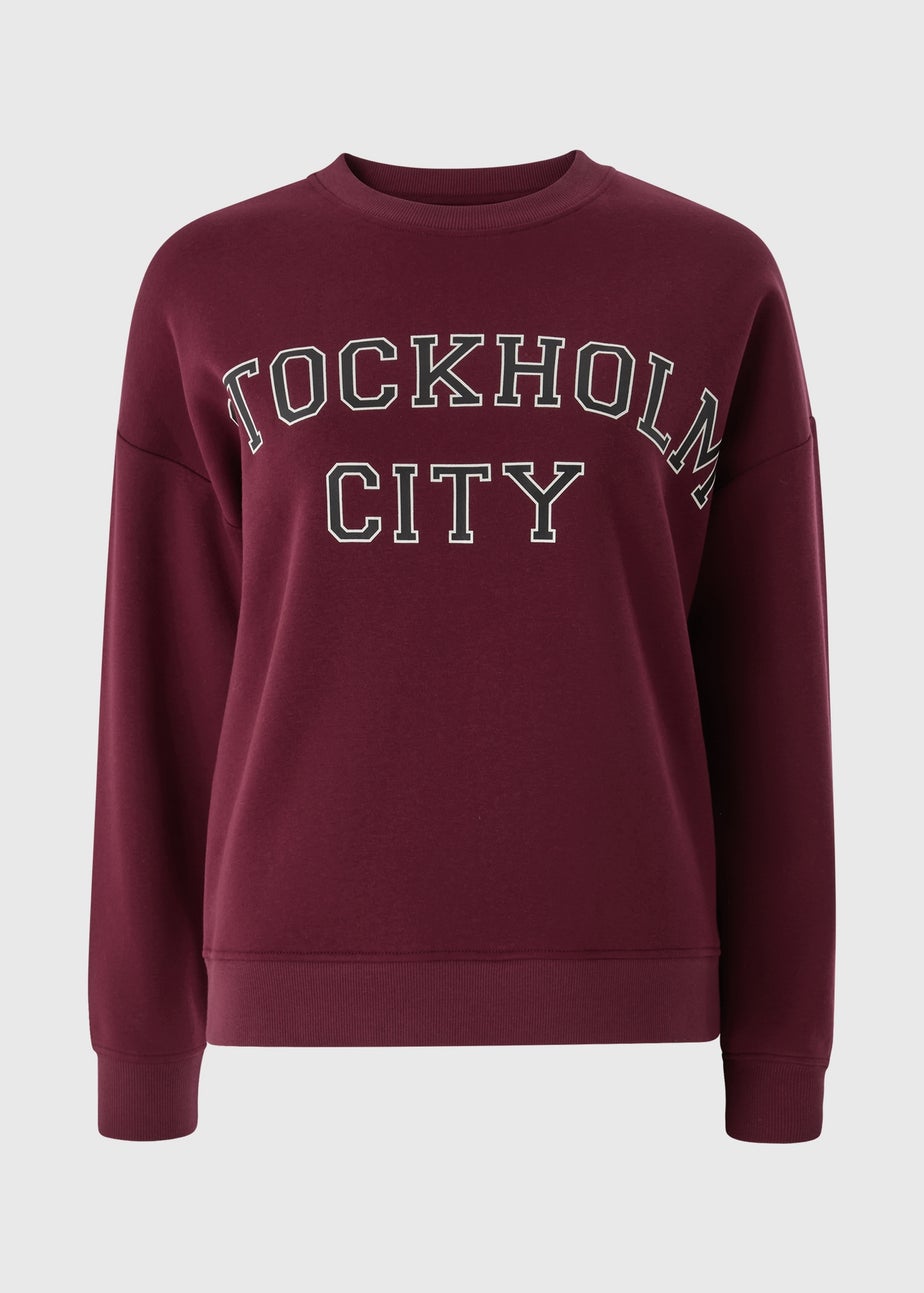 Burgundy Stockholm City Sweatshirt