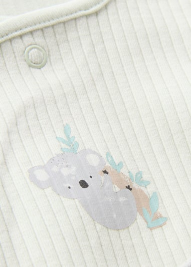 3 Pack Baby Grey Koala Sleepsuits (Newborn-18mths)