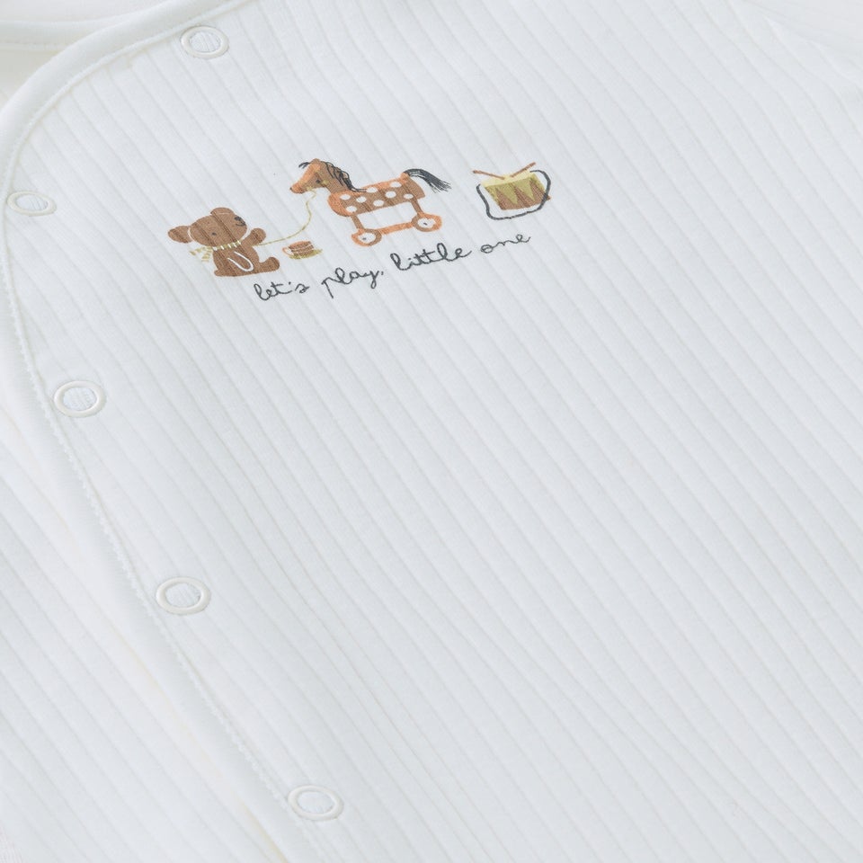 3 Pack Cream Baby Sleepsuits (Newborn–18mths)