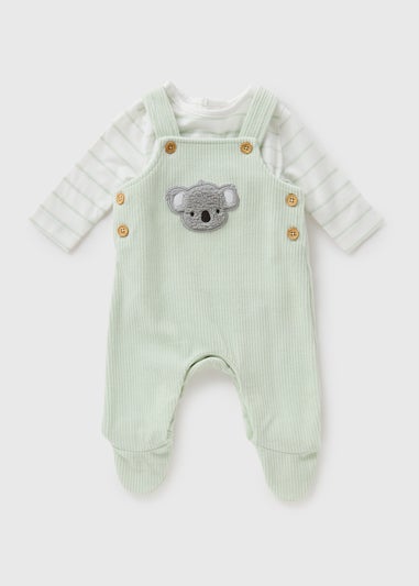 Baby Sage Koala Top & Dungaree Set (Newborn-18mths)