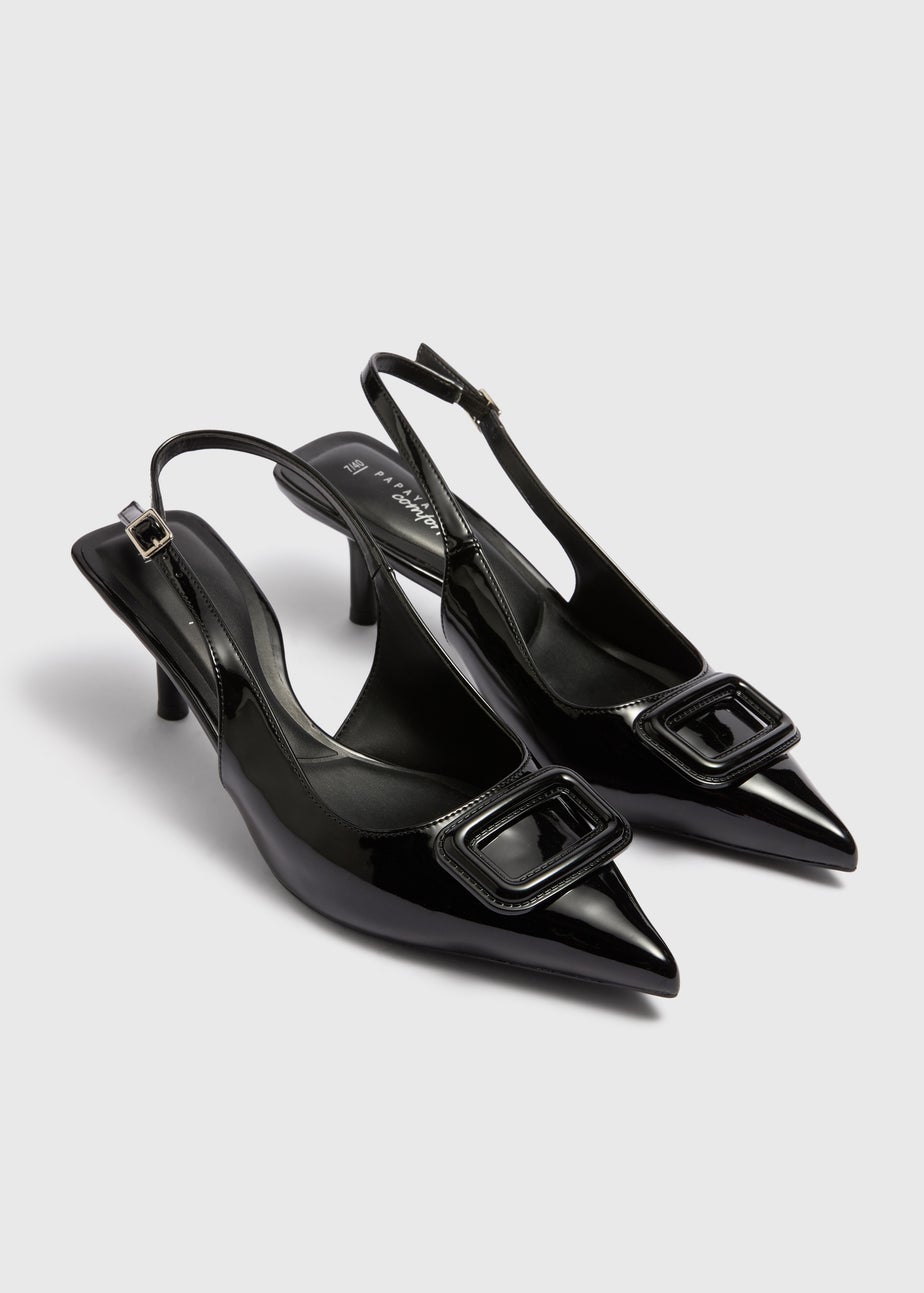 Et Vous Black Hardware Pointed Heels