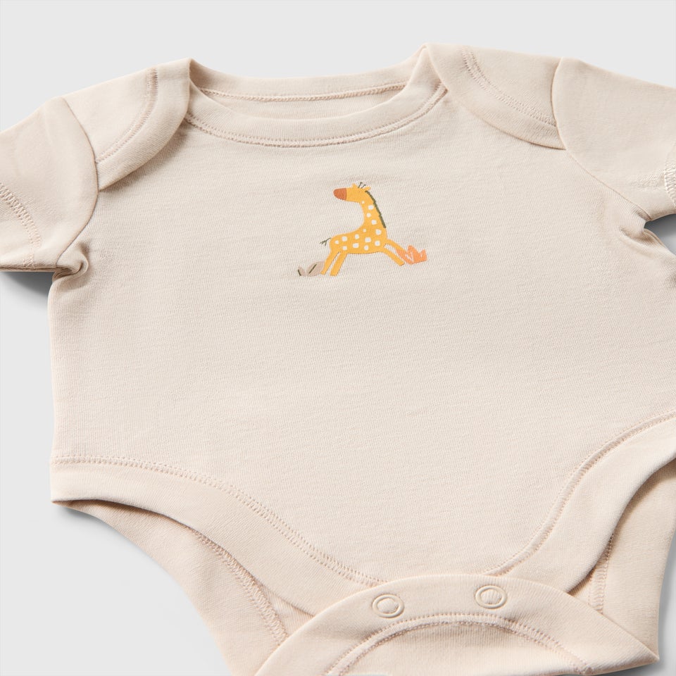 Baby 5 Pack Jungle Bodysuits (Newborn–23mths)