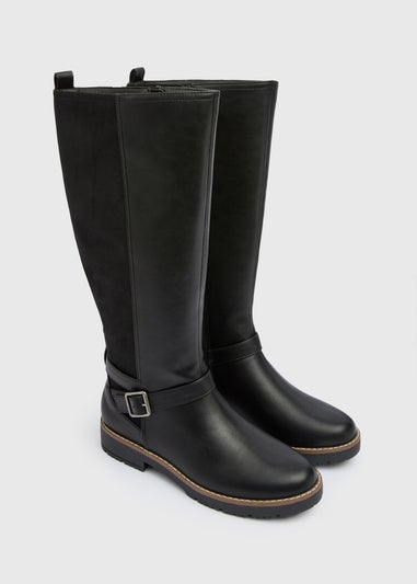 Soleflex Black Knee High Boots