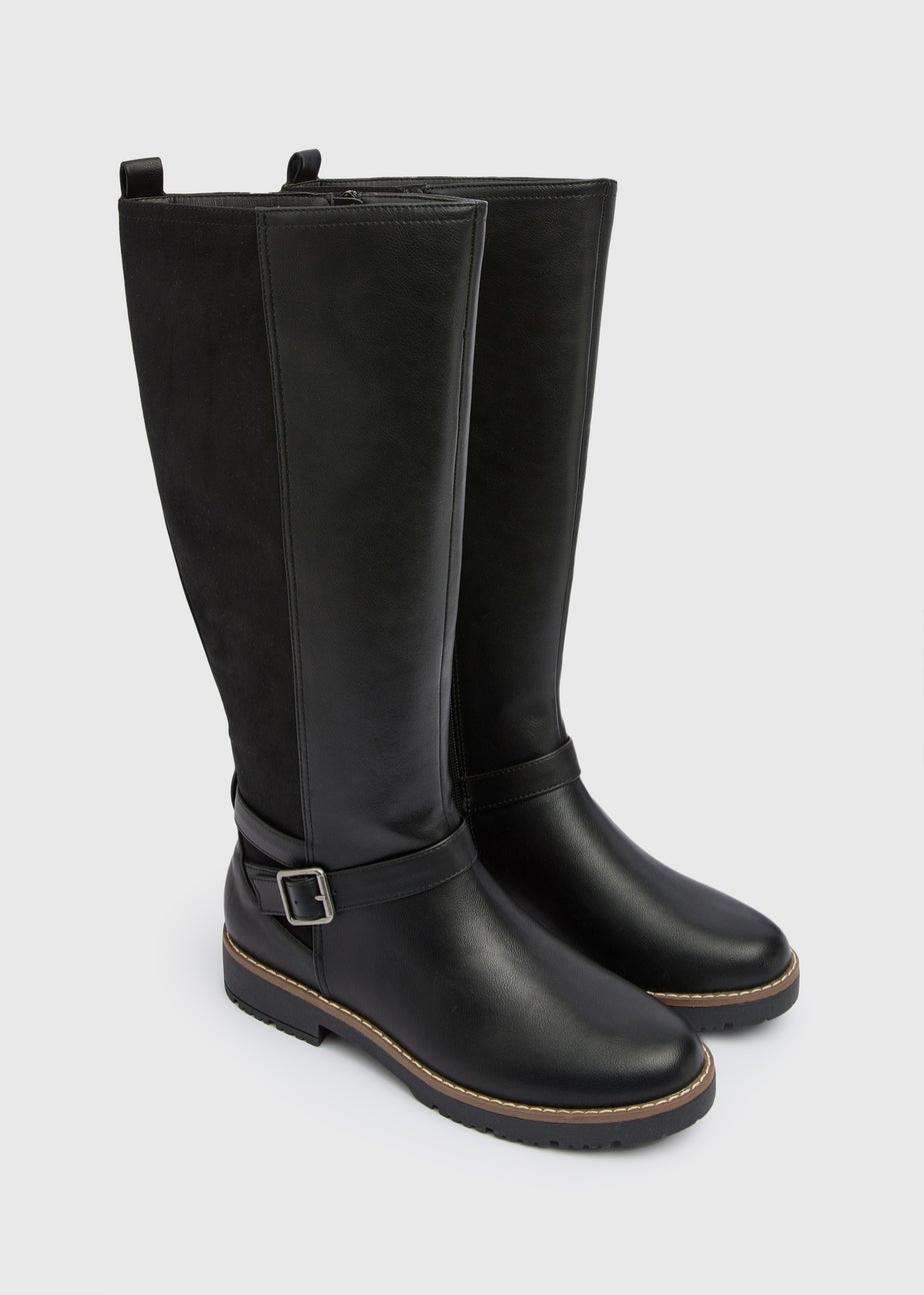 Soleflex Black Knee High Boots