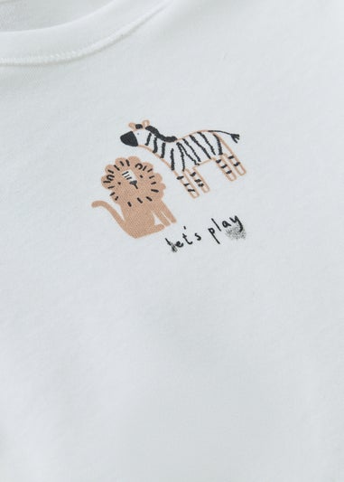 5 Pack Baby Beige Zebra Bodysuits (Newborn-23mths)