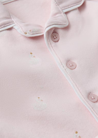 Baby Pink Button Pyjama Set (Newborn-23mths)