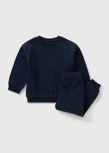 Boys Navy Sweatshirt & Jogging Bottom Set (1-7yrs)