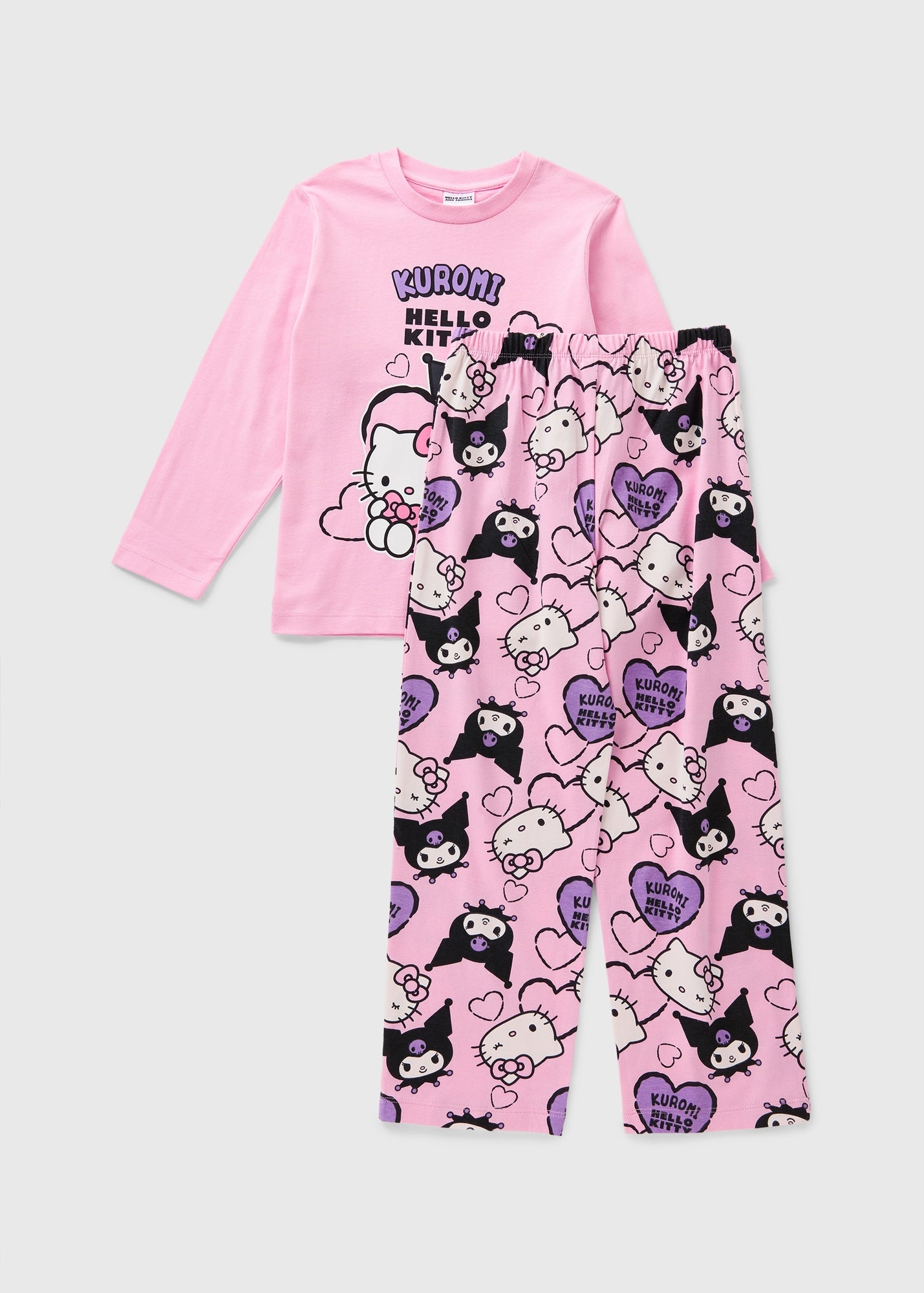 Pyjama Hello Kitty Kuromi Pour Fille - Manches Longues, Jambes Longues, 100% Polyester, Violet - 5