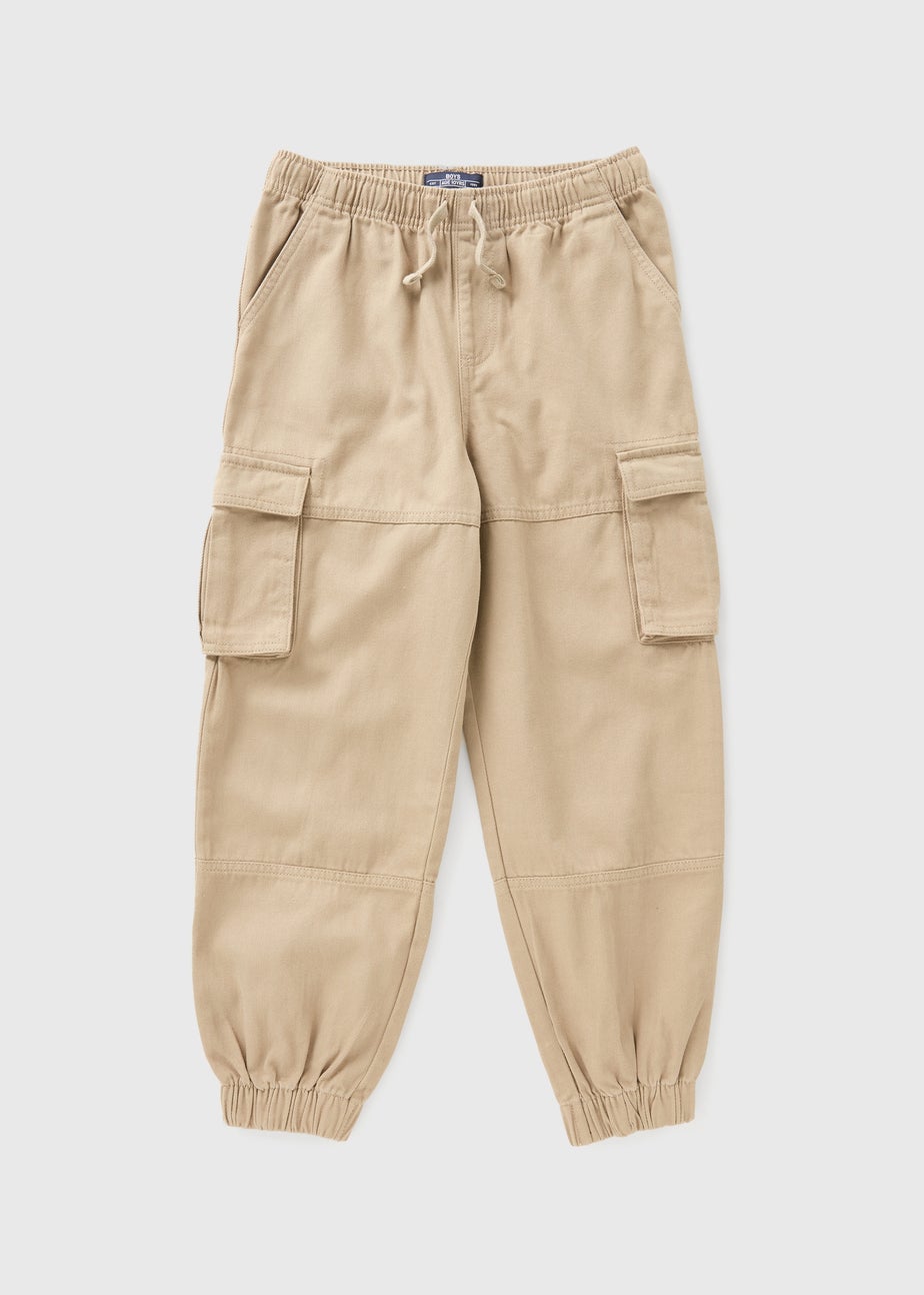 Boys Stone Cargo Trousers (7-15yrs)