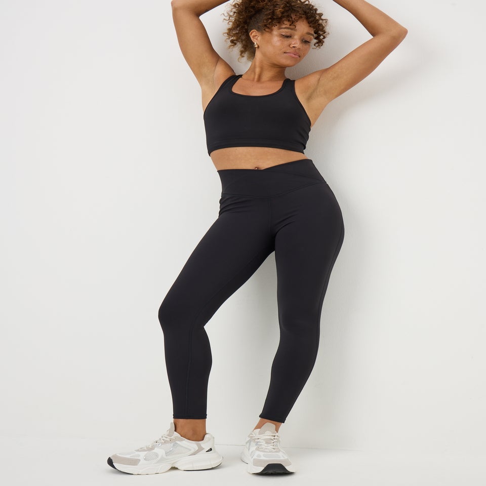 Souluxe Black Wrap Waist Leggings