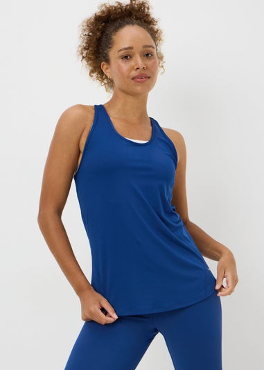 Souluxe Blue Mesh Vest Top