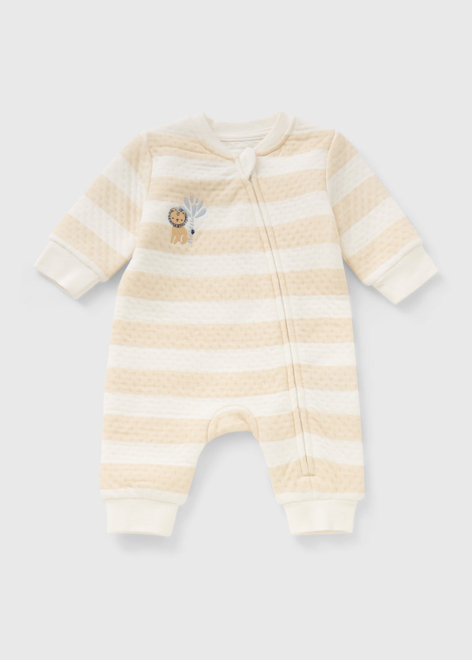 Baby Yellow Stripe Lion Sleepsuit (Newbron-18mths)