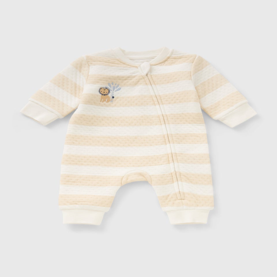 Baby Yellow Stripe Lion Sleepsuit (Newbron-18mths)