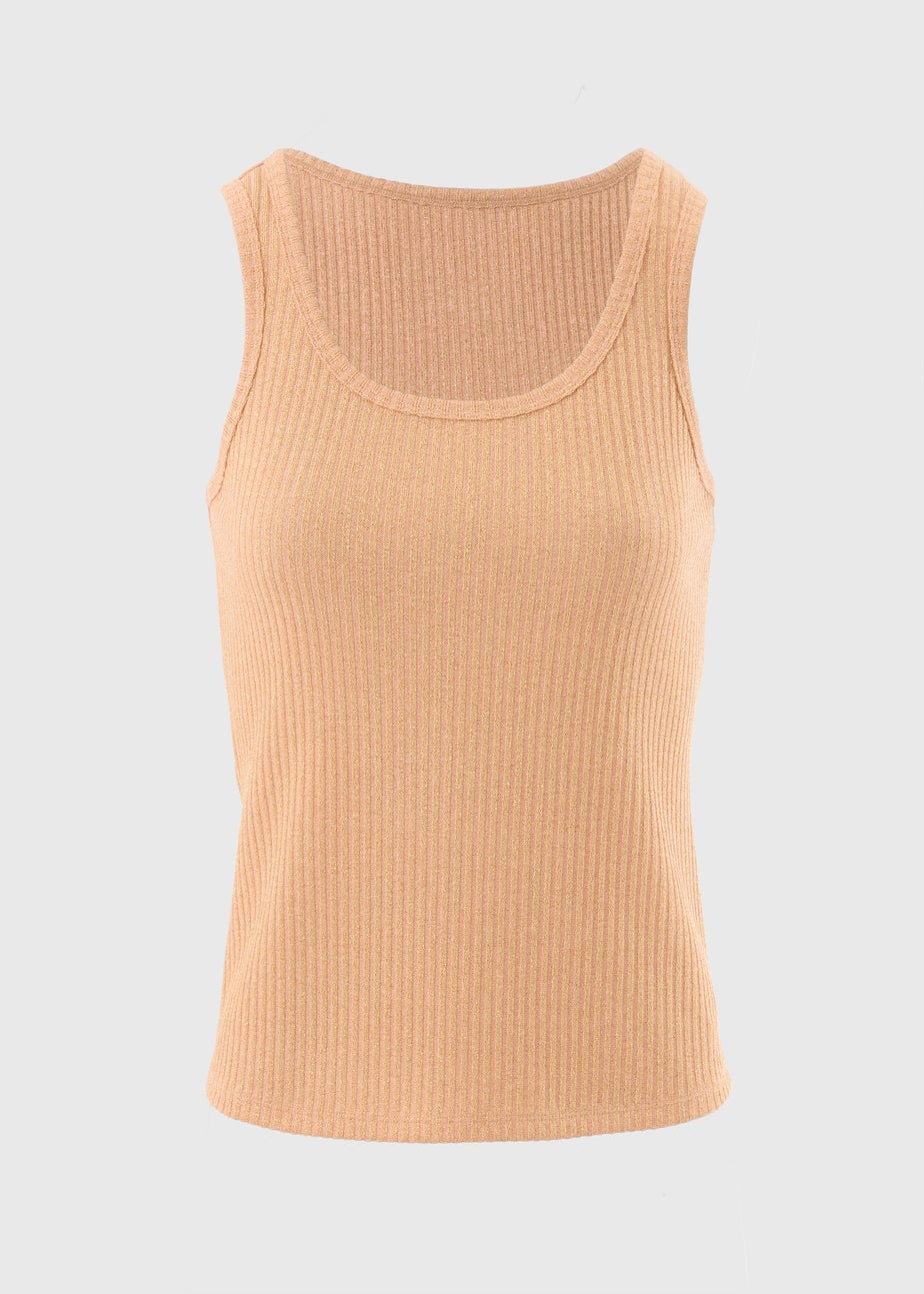 Peach Sparkle Vest Top