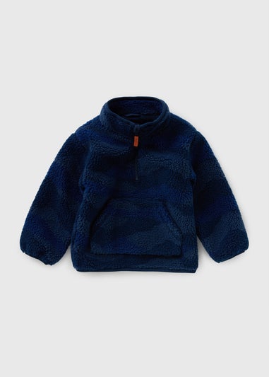 Boys Navy Zip Fleece (1-7yrs)