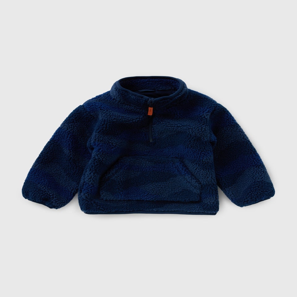 Boys Navy Zip Fleece (1-7yrs)