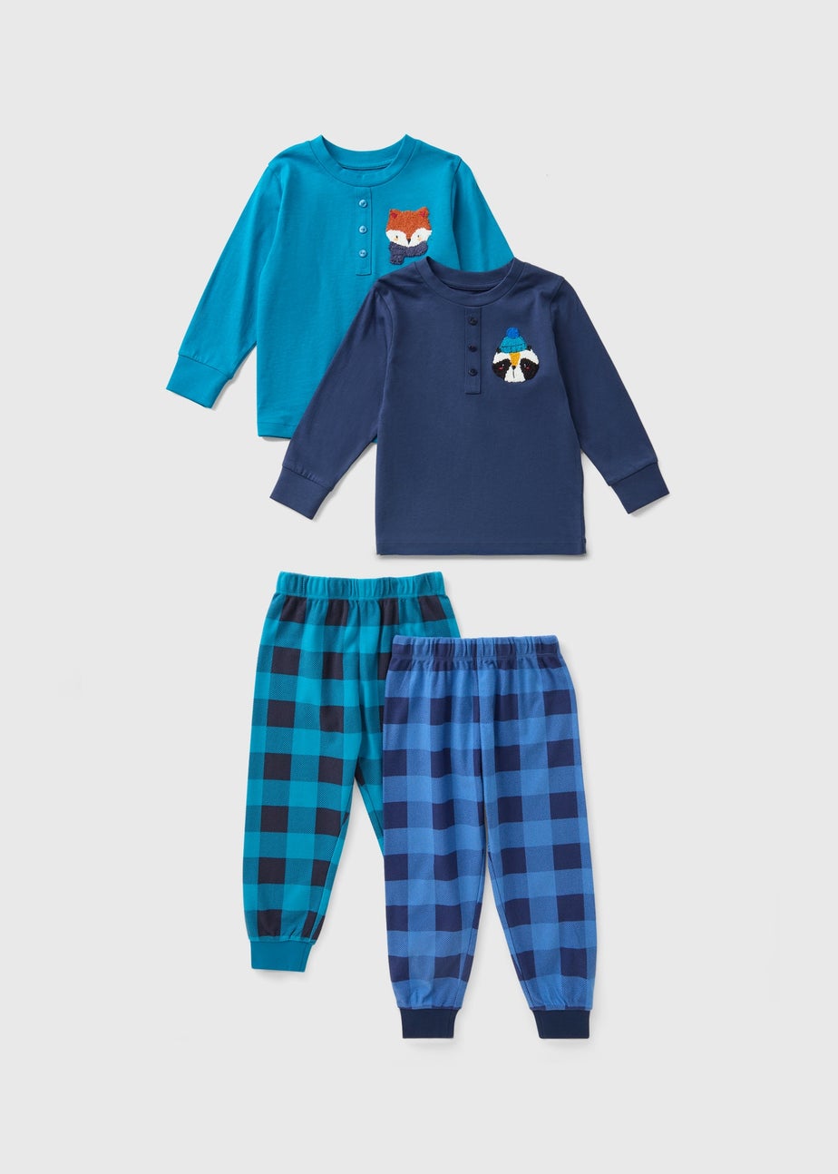 Boys 2 Pack Woodland Pyjama Sets (1-7yrs)