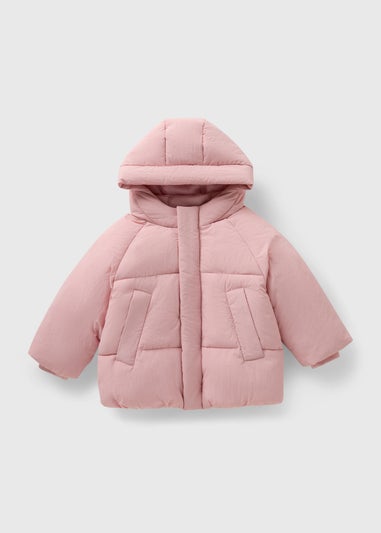 Girls Pink Puffer Coat (1-7yrs)