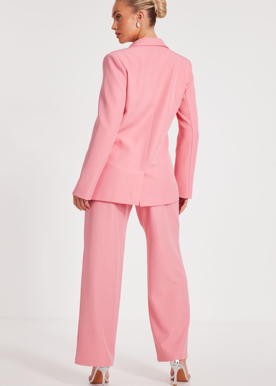 Quiz Coral Woven Wide Leg Trousers