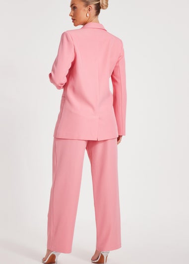 Quiz Coral Woven Blazer