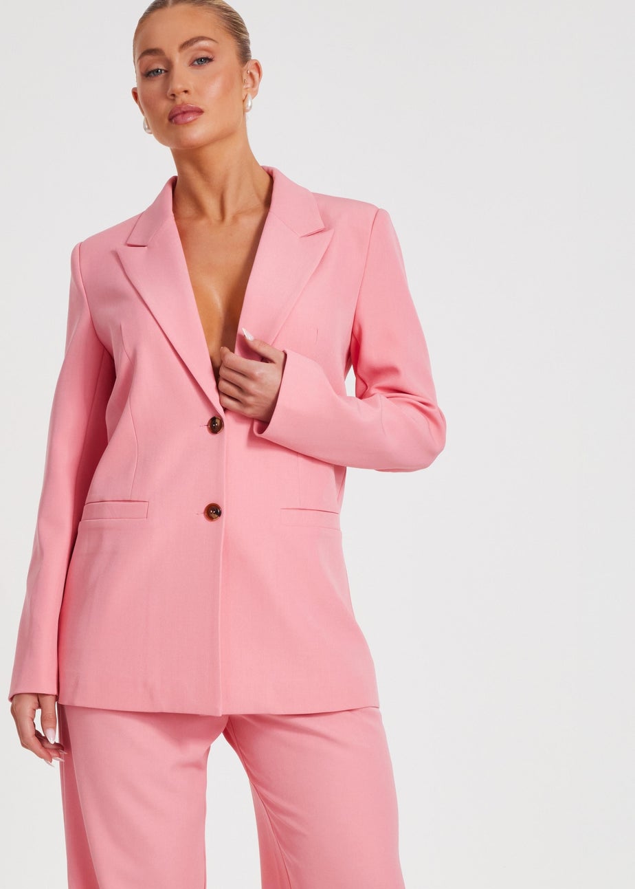 Quiz Coral Woven Blazer