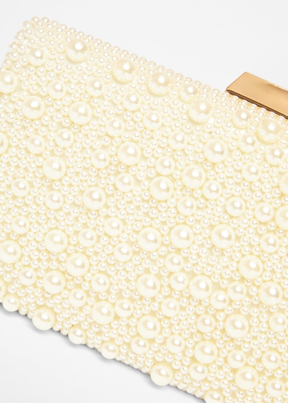 Quiz White Pearl Box Bag