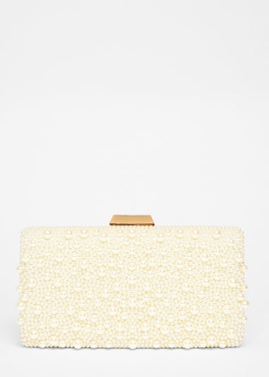Quiz White Pearl Box Bag