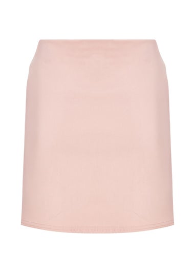 Quiz Blush Pink Button Detail Mini Skirt