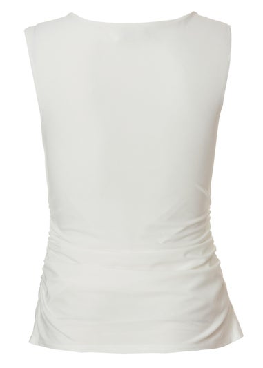 Quiz White Cowl Neck Top